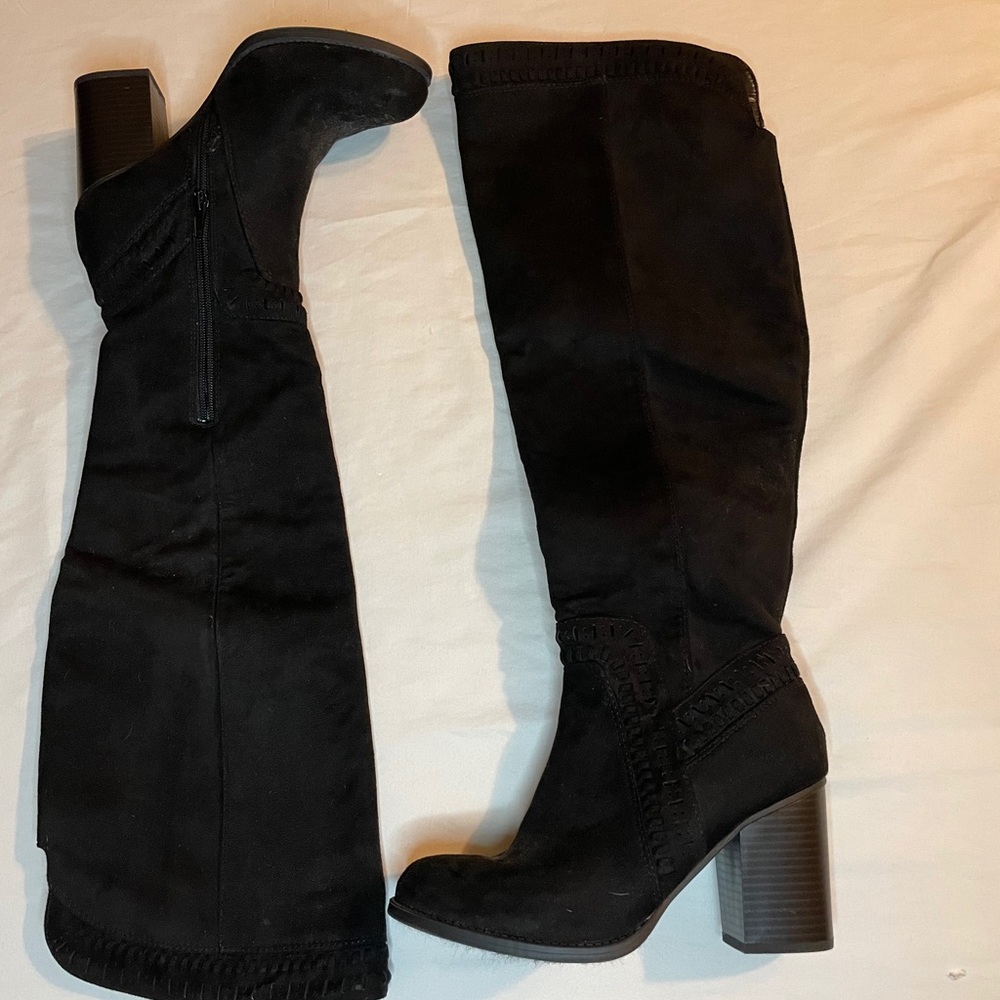 Suede Knee High Boots